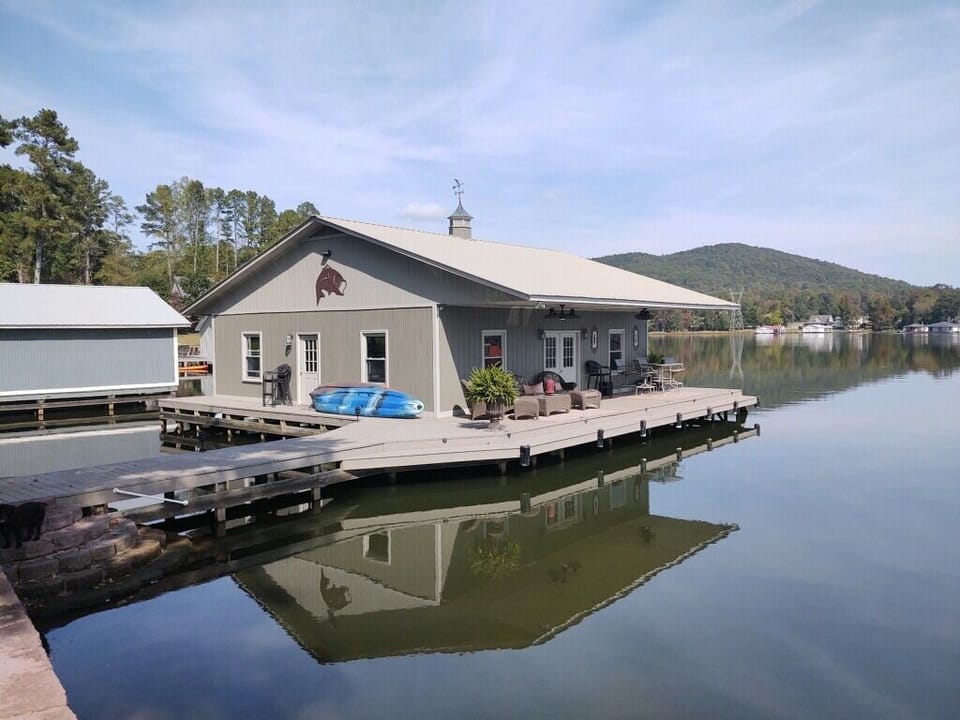This is where our boats "live", The Boathouse, but you are welcome to use dock.