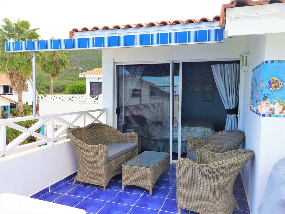 Shaded terrace area is like a second living room.