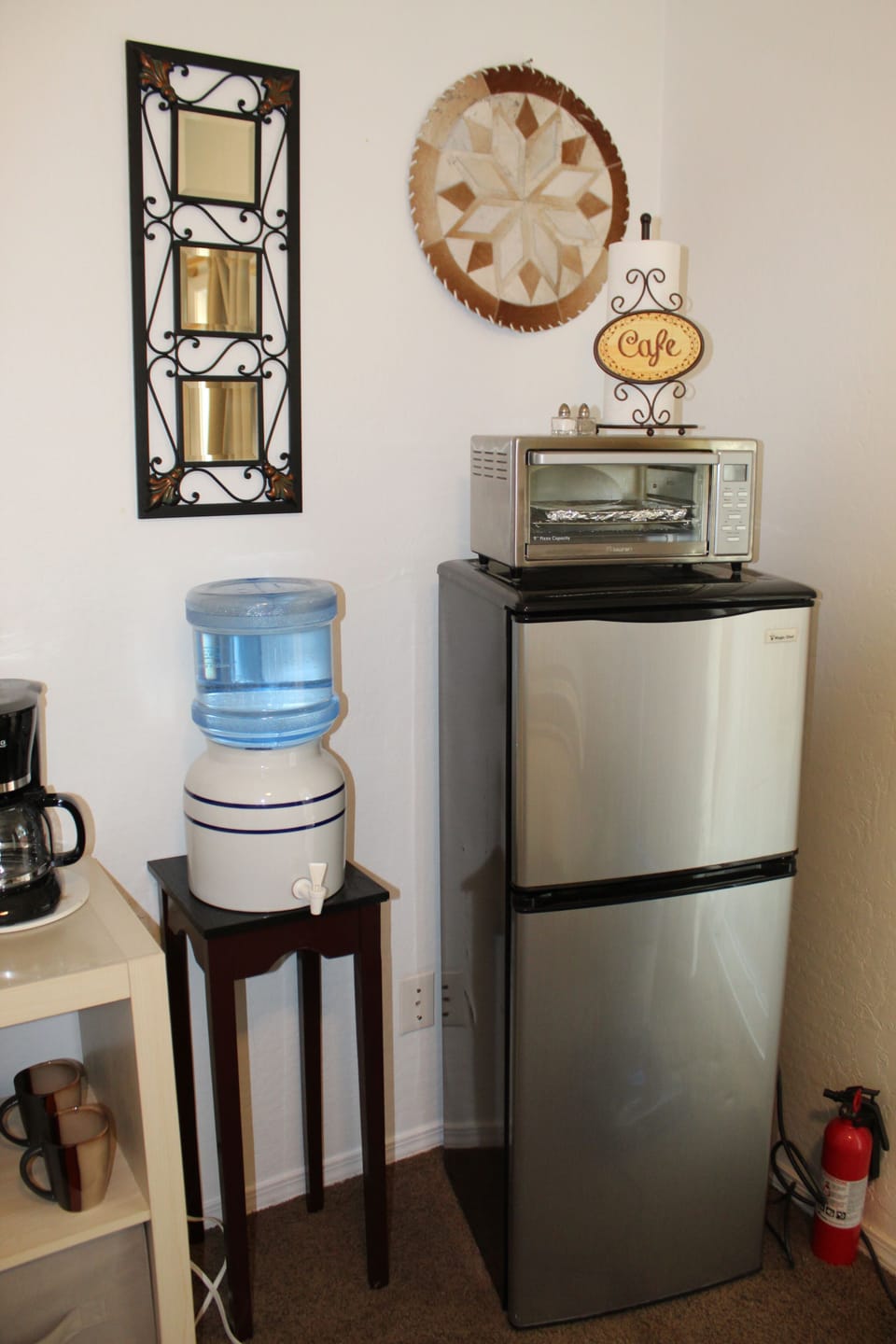 Pure Clean Water, Large Coffee Maker, Toaster Oven and Fridge... 