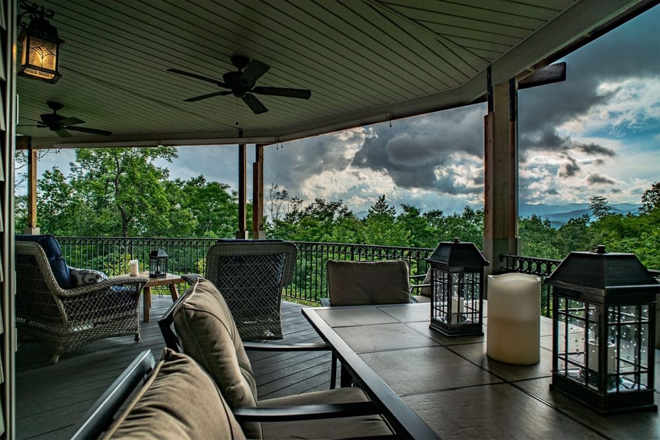 covered porch looking westward