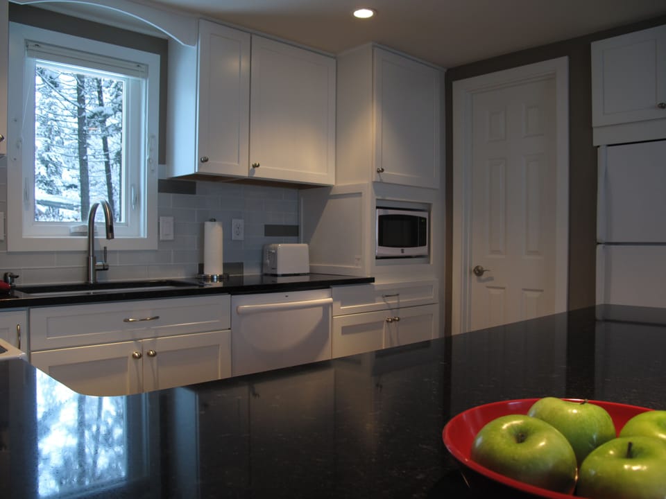 There's plenty of counter space for prep & gathering.