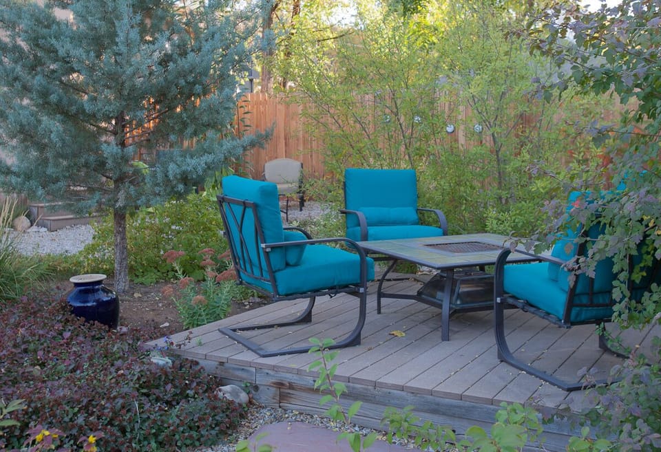 Enjoy dinner outside nearly year round