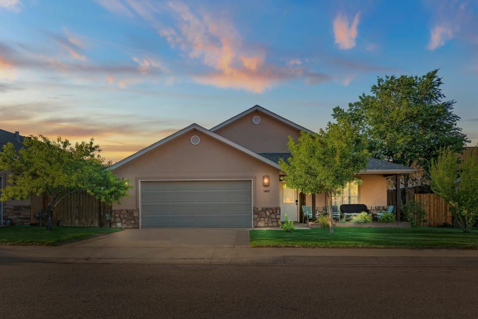 Entire home with 4 bedrooms, 2 baths, fenced backyard, 2 outdoor gathering areas