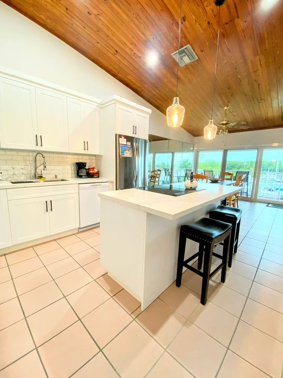 Partial view of Renovated New Kitchen with Panoramic view of Marina