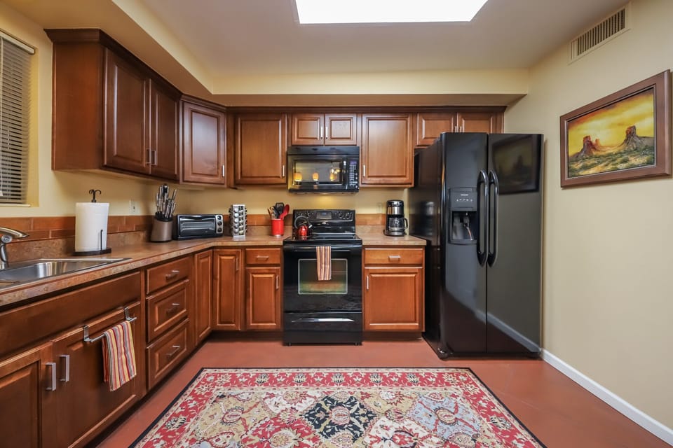 Well-appointed kitchen.  