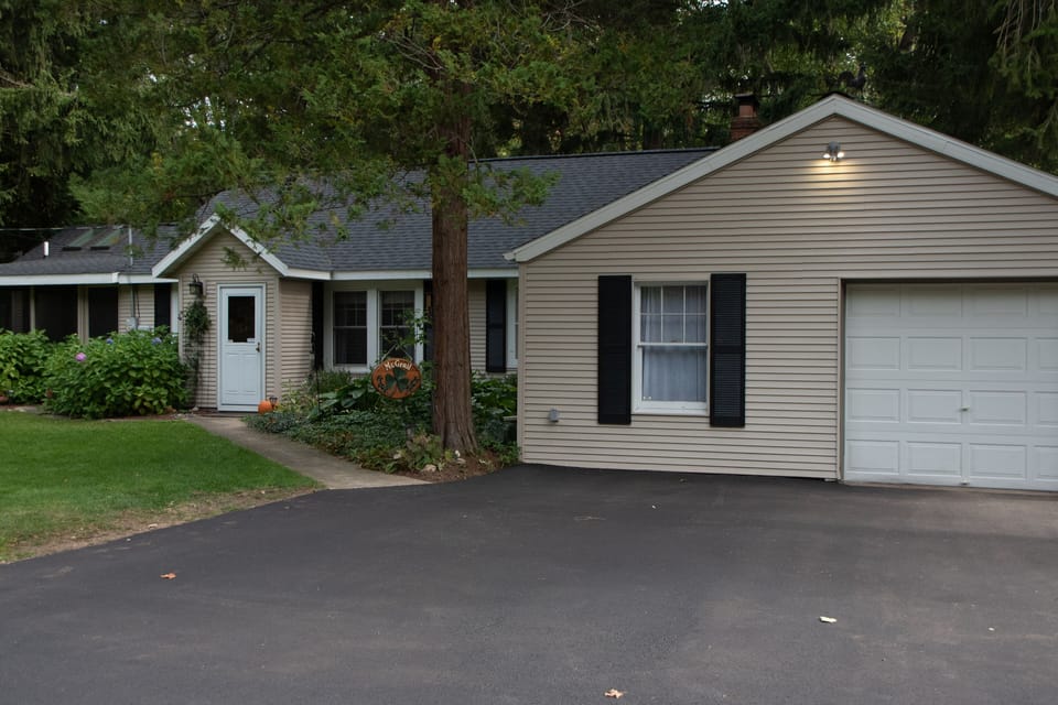 front of cottage