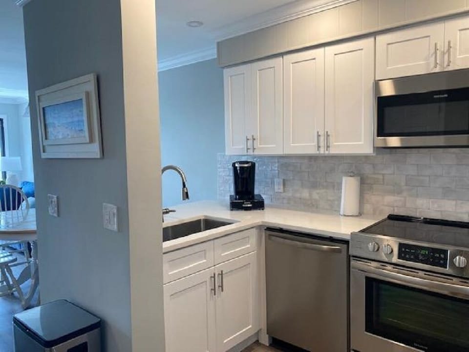 Remodeled kitchen with new appliances