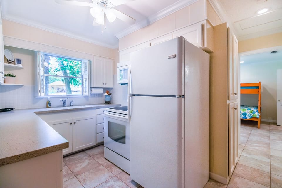 Full refrigerator, electric oven & stove, dishwasher& garbage disposal microwave