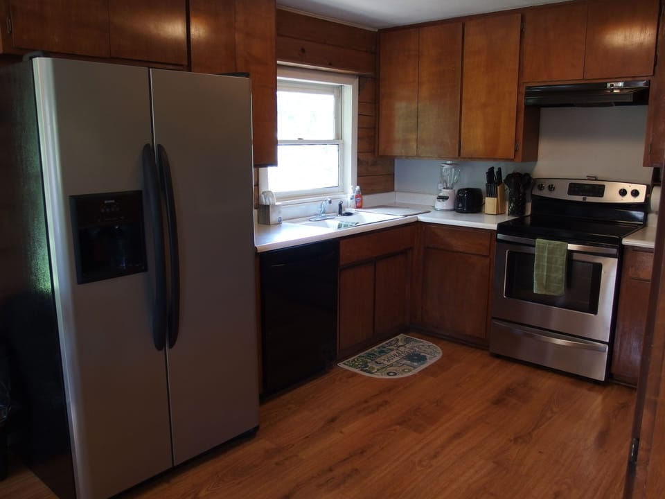 Fridge has an icemaker and filtered water