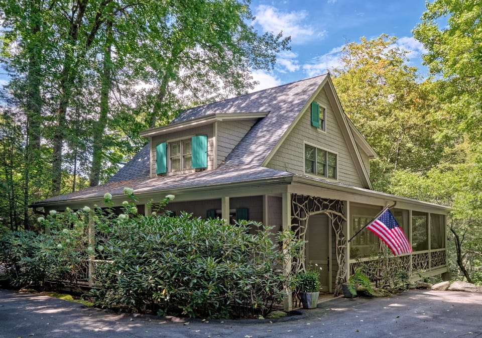 This is the entrance to this darling cottage, home to your perfect vacation!