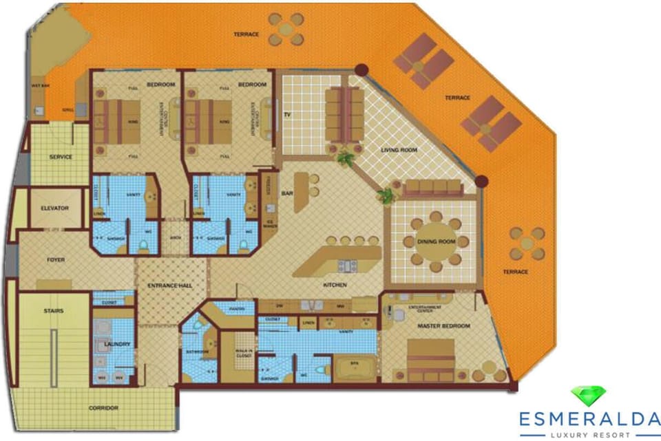 Penthouse floor plan