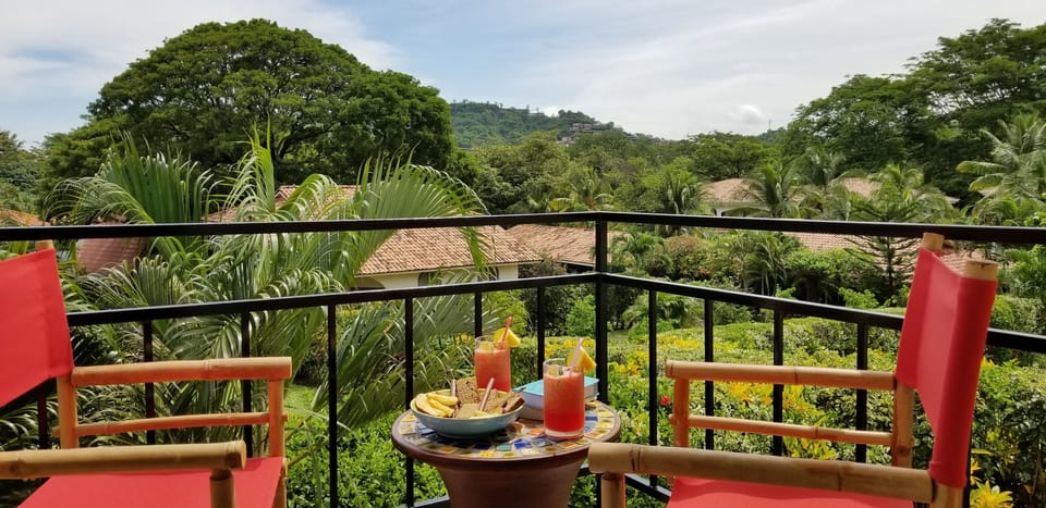 View from upstairs balcony.
