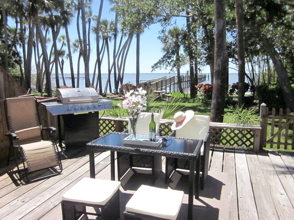 back patio overlooking river