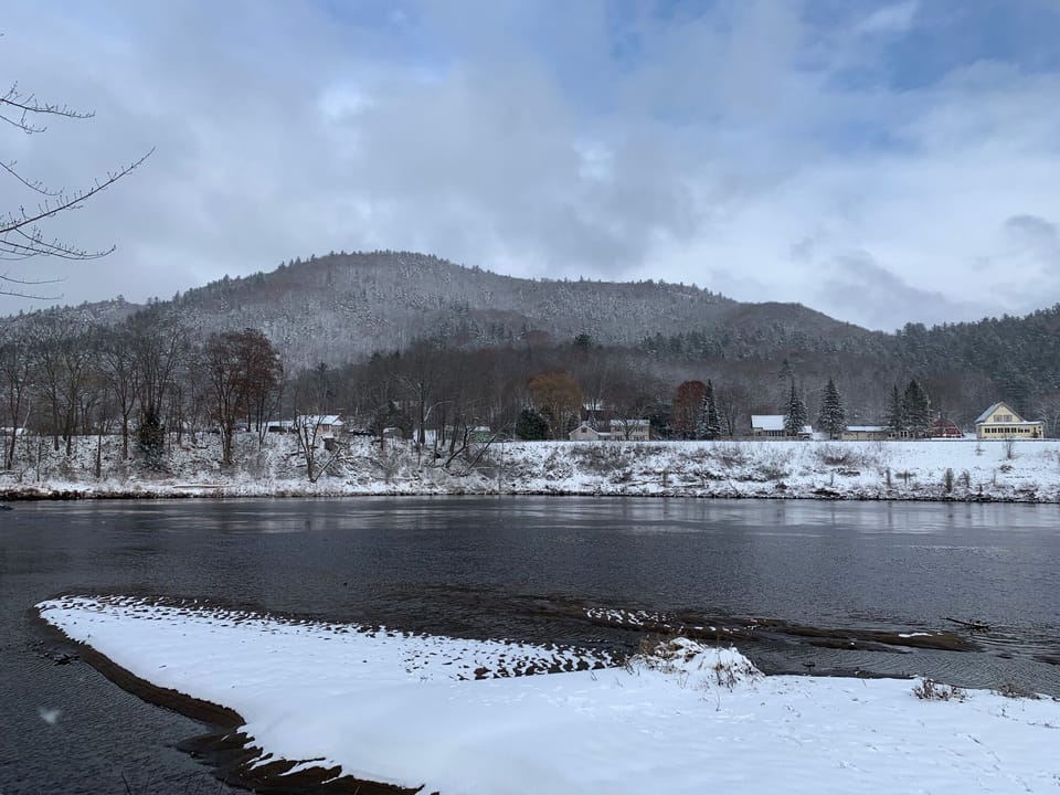 CT River from trail on property in winter
