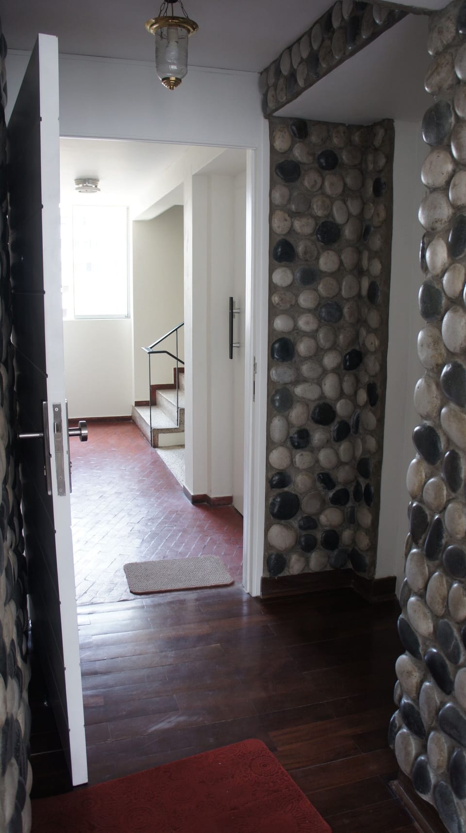 elevator takes you into the apartment.