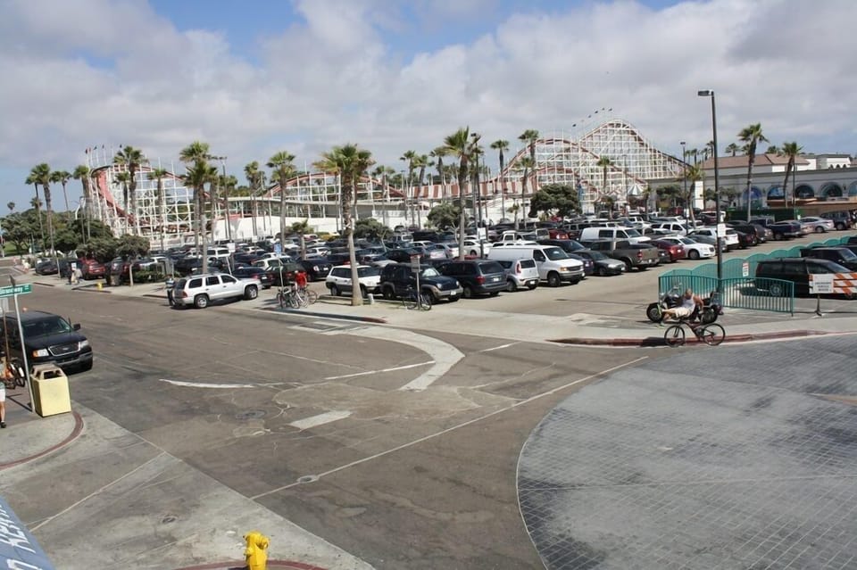 View from the balcony ( left side - Belmont Park and street)