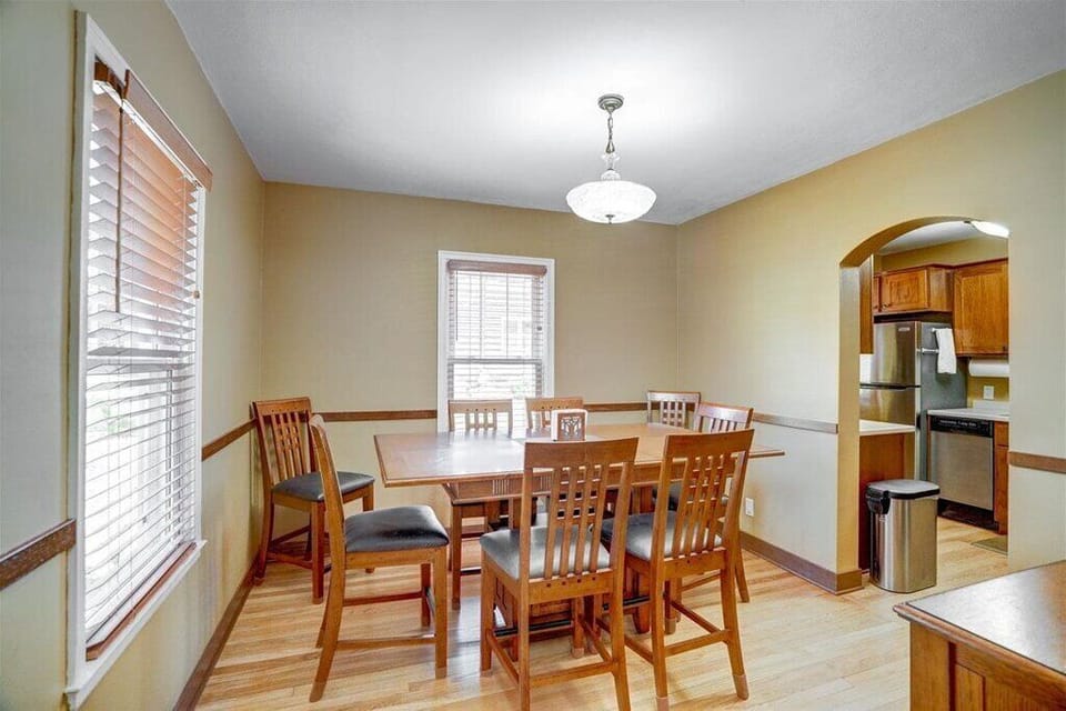 Bar Height Dining Room Table and 8 Chairs