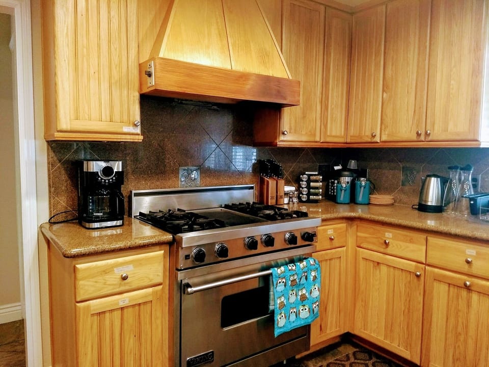 kitchen stove and spices