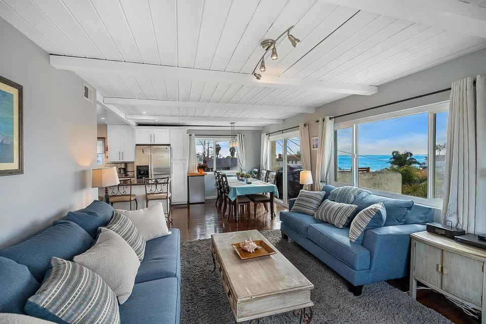 Luxurious new furnishings.  Lounge and enjoy the ocean views from the sofa