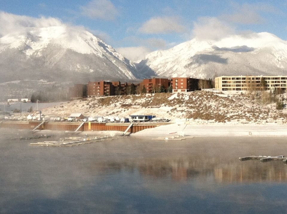 condo on the right is the Lodge at Lake Dillon