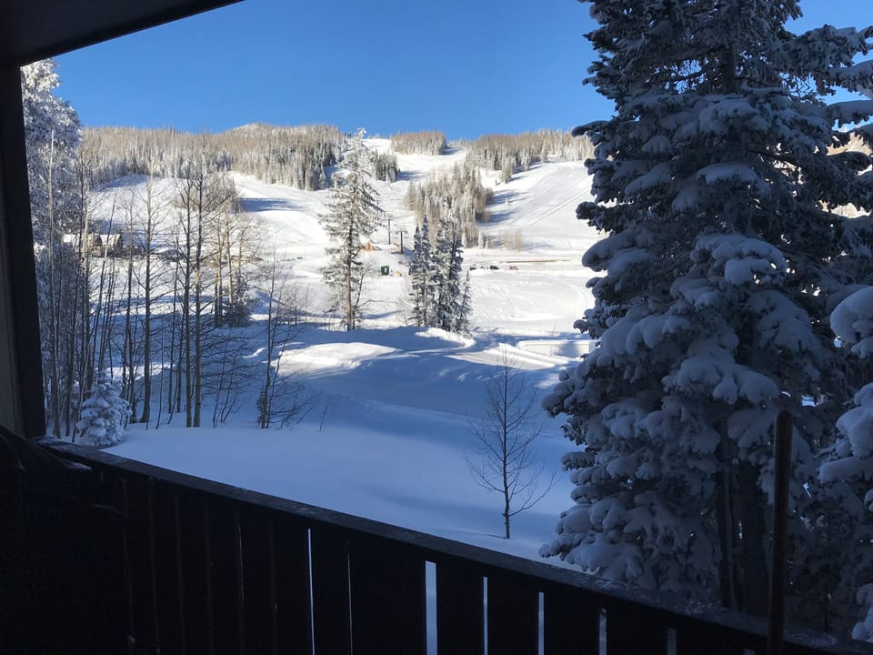 View off Deck Looking at Mountain and Lift 1