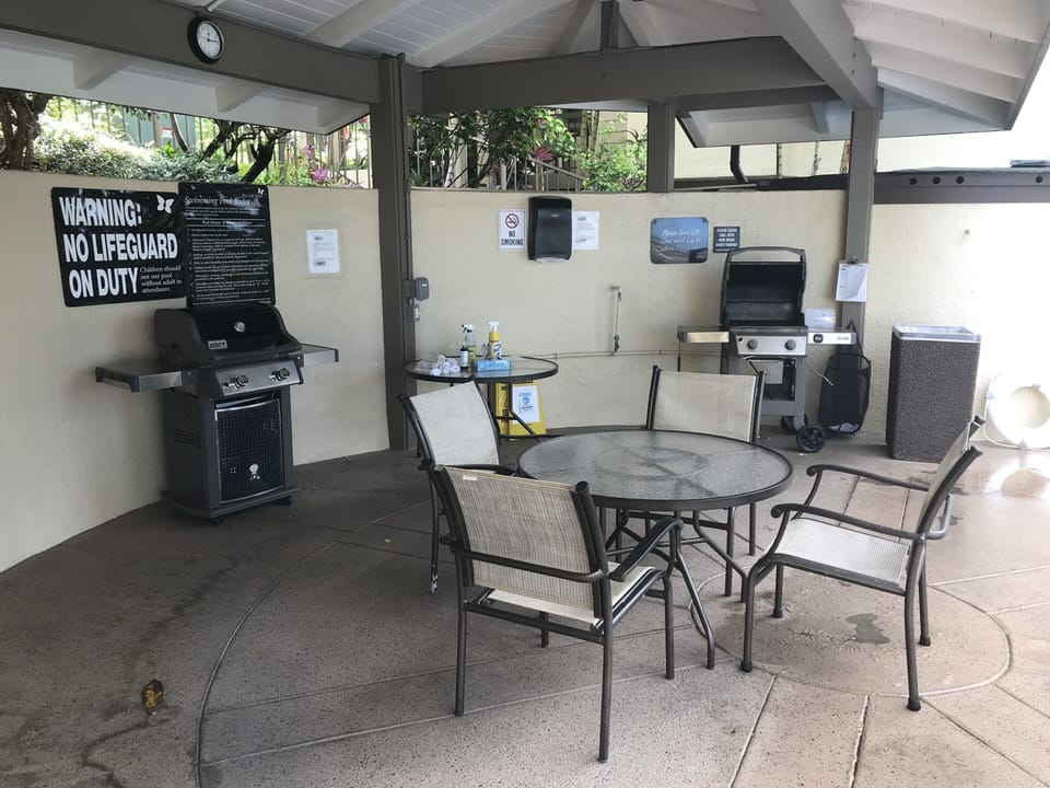 BBQ and pool right next to your building.
