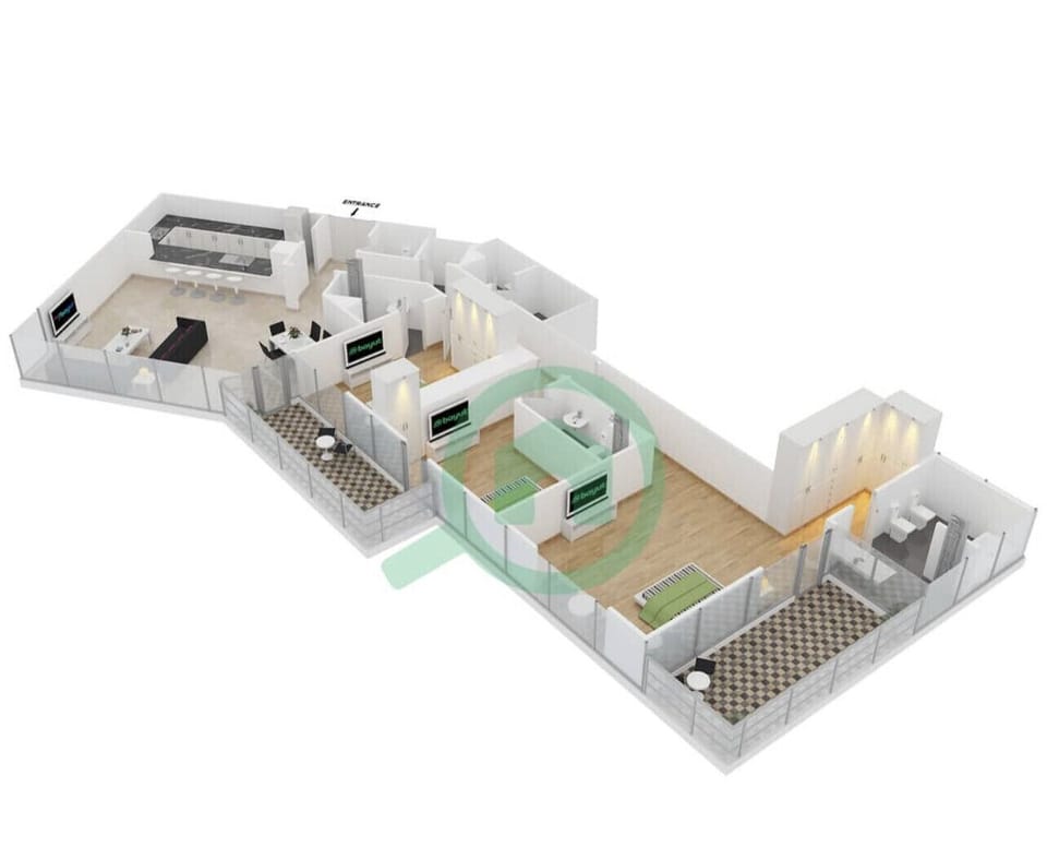 Over 2300 Sq Ft great layout! furniture depicted for display purposes only.