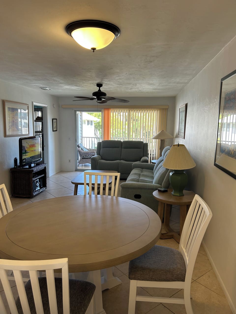 View of Dining area, Living Room and Lanai from Kitchen