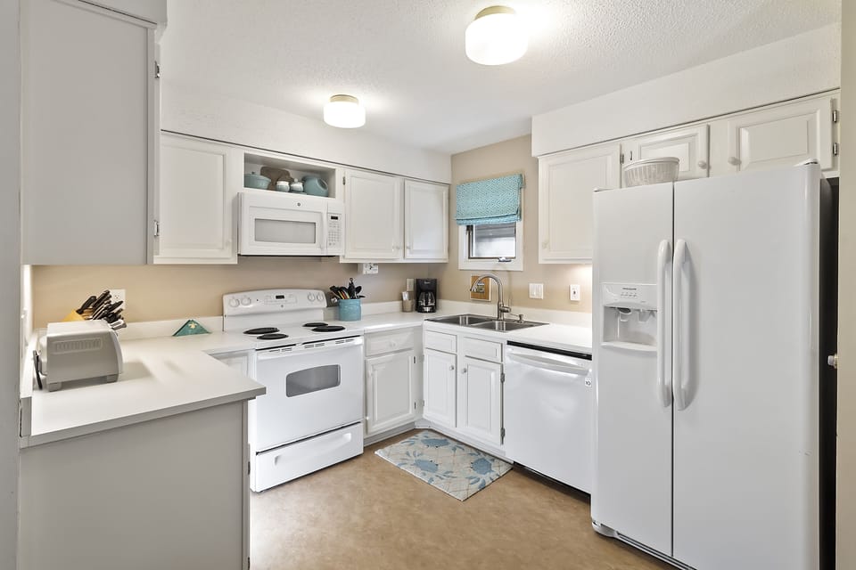 Bright, Fully Equipped Kitchen with everything you need to prepare meals