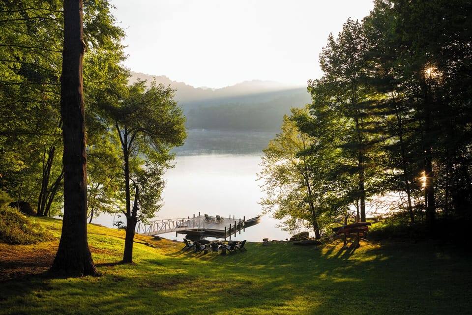 Tie up to our 20 x 20 foot dock or build a fire by the beach and watch the boats