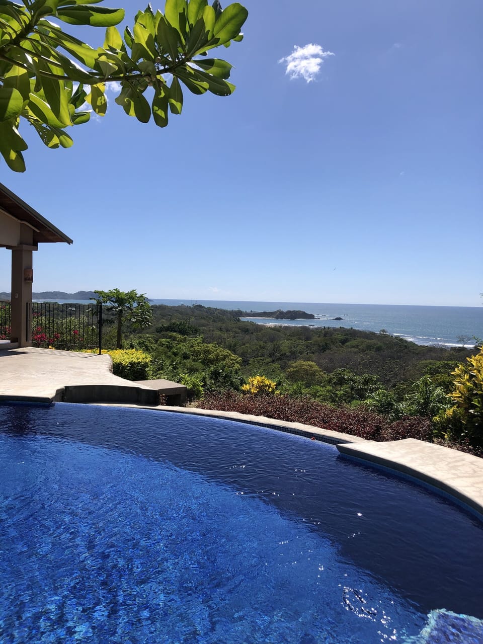 Amazing view from the pool overlooking Playa Pelada and Guiones