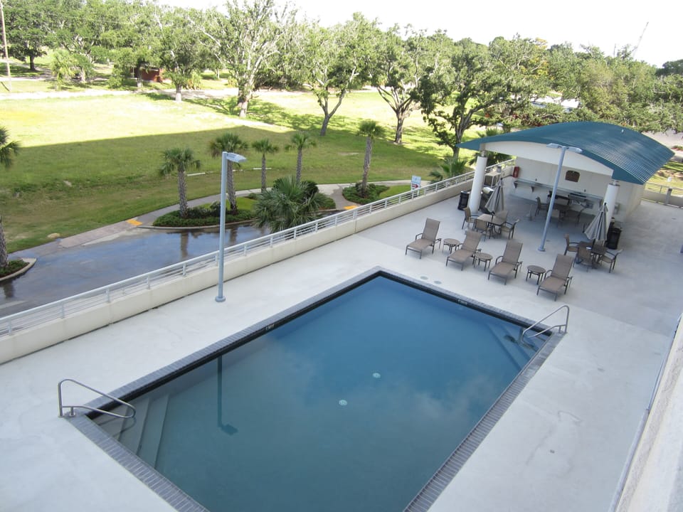 Pool.  Covered area for grilling.
Two new Weber grills.