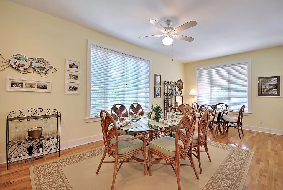 Dining Tables Accommodate 10 Guests plus 4 Bar Stools
