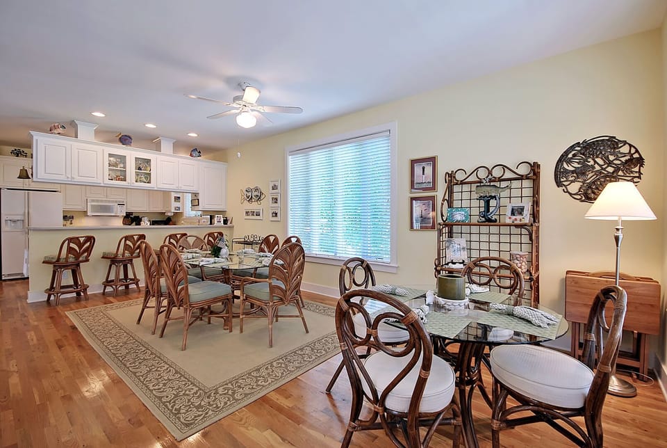 Dining Tables Accommodate 10 Guests plus 4 Bar Stools