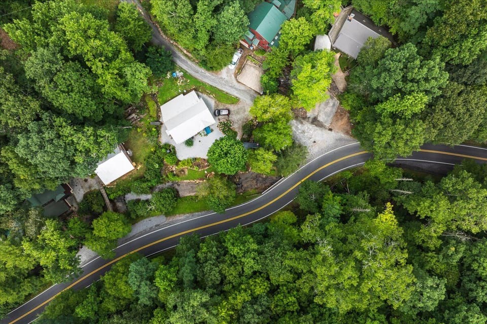 Arial view, property located directly off Walnut Creek Road for easy access.