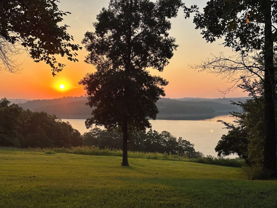 Amazing lake sunrise that can be viewed from the cabin!