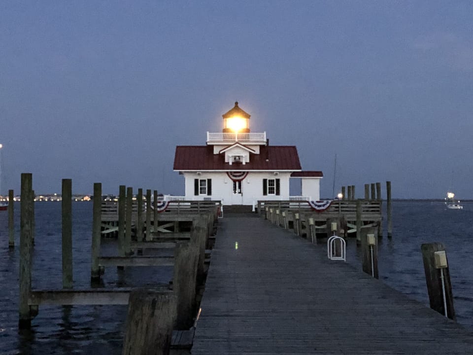 Roanoke Marshes Lighthouse is located just steps away from the condo.