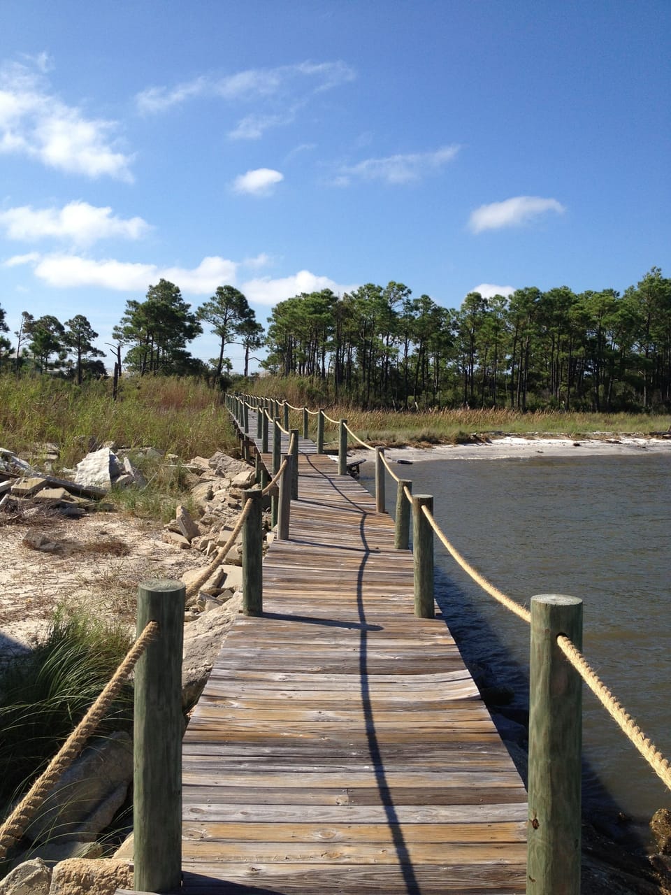 Fishing pier in the bay
