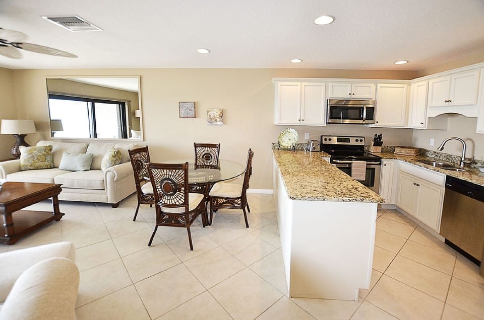 Dining table and chairs.
