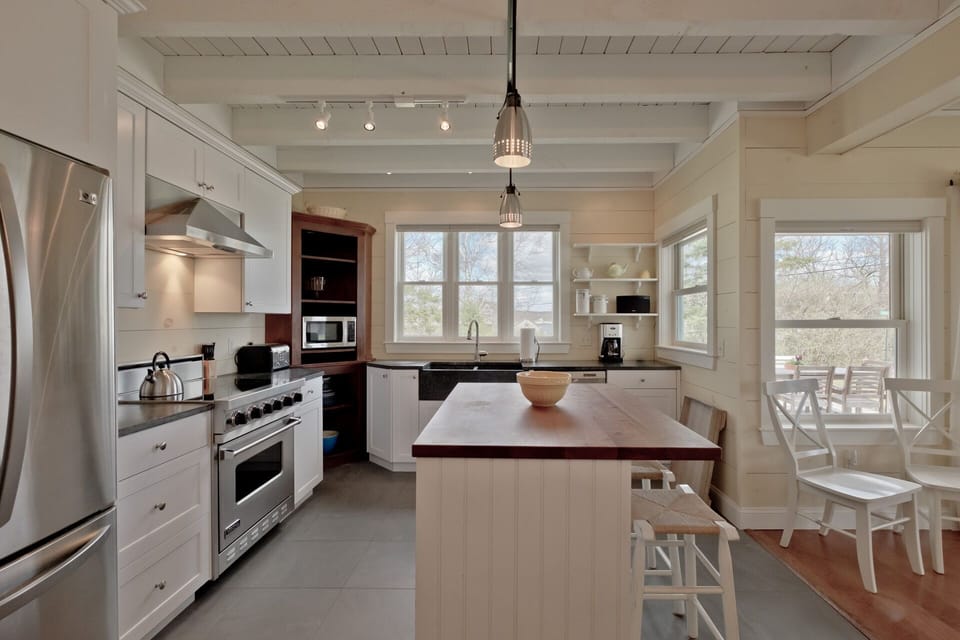ocean views from the kitchen windows