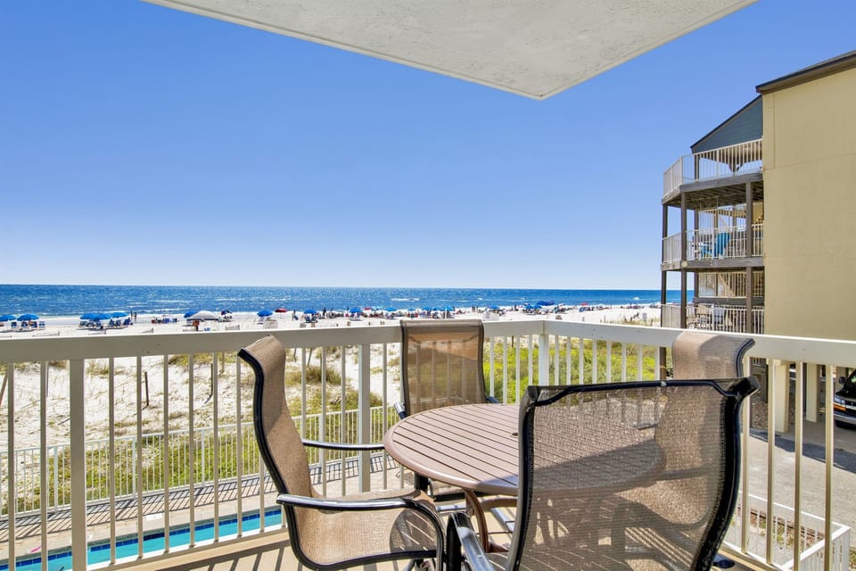 West side corner balcony accessed from the living room