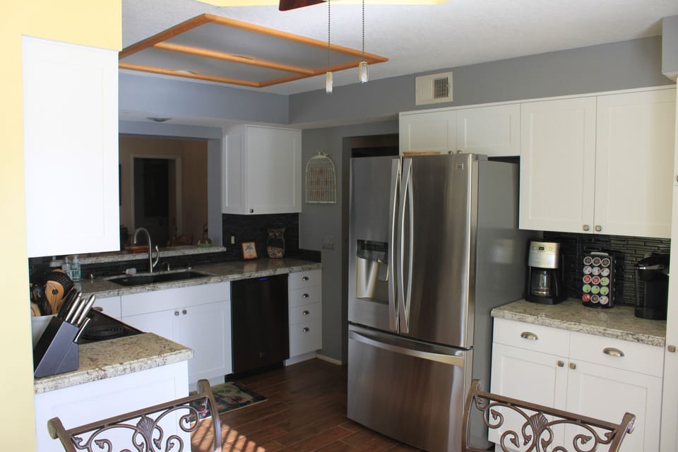 Updated kitchen that is fully stocked with everything that you will need.