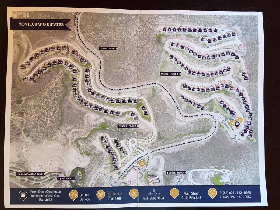 Map of All the Montecristo Estates Houses