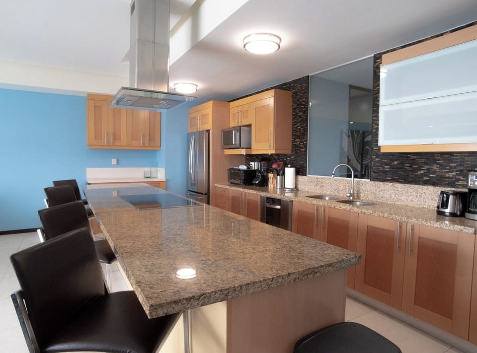 Large kitchen island.
