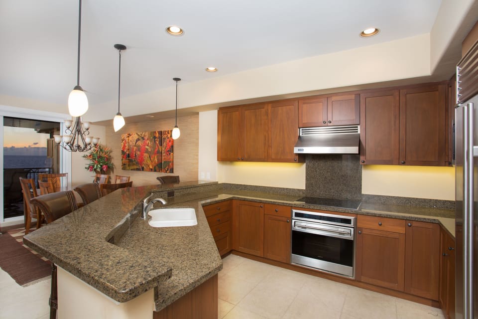 Cook in comfort in the modern, state-of-the-art kitchen.