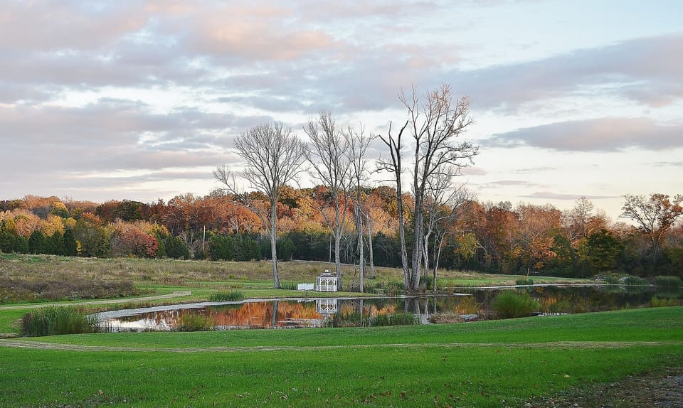 At dusk you can enjoy the vivid colors in the sky.