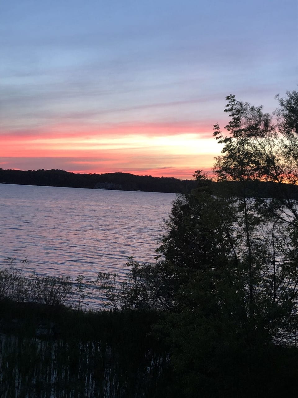 Gorgeousness at sunset from the Lake House deck.  Enjoy. It's our happy place.