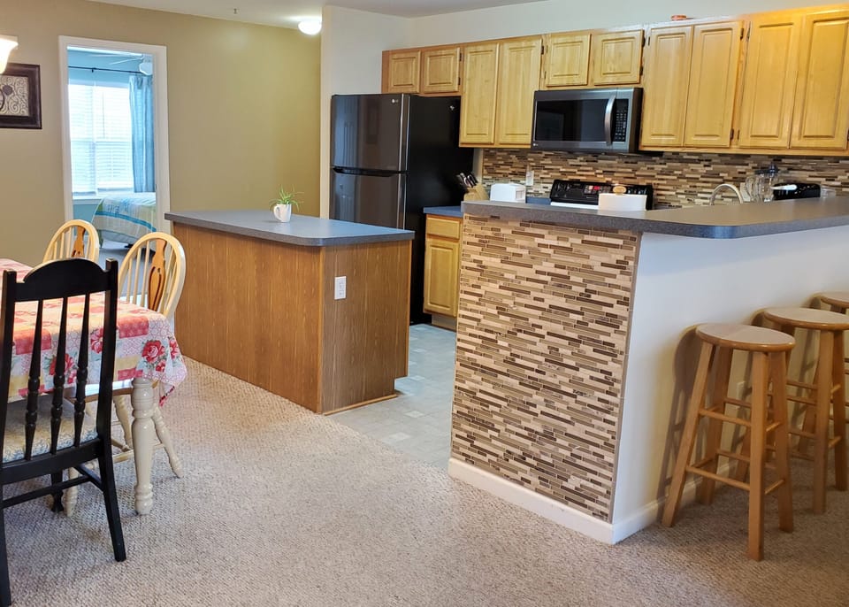 View from Master Bedroom of Kitchen and Bar