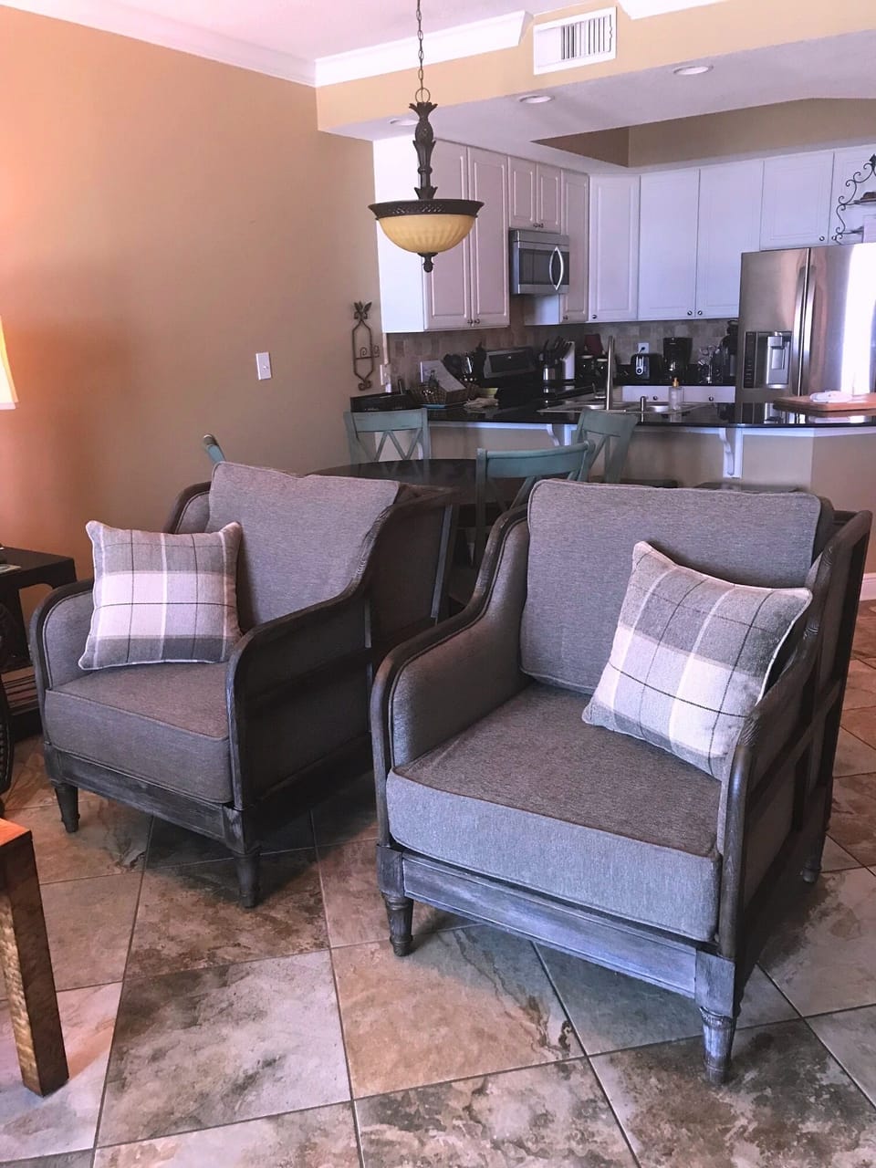 SEATING AREA IN DEN WITH DIRECT VIEW OF THE GULF