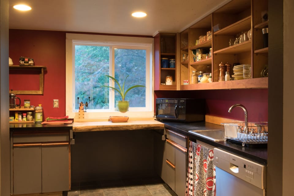 cozy kitchen with modern appliances
